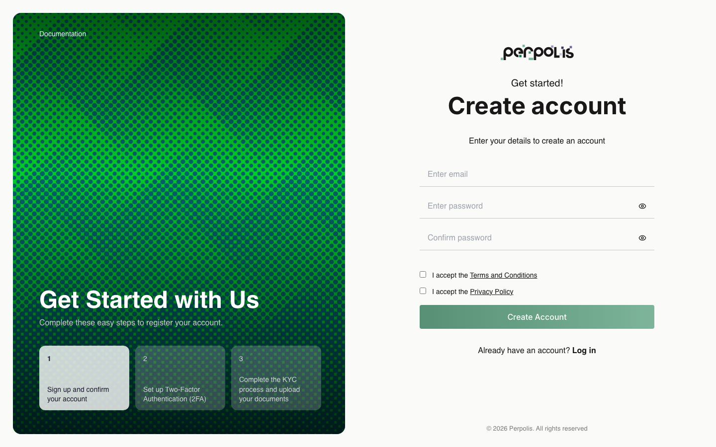 Onboarding — /signup