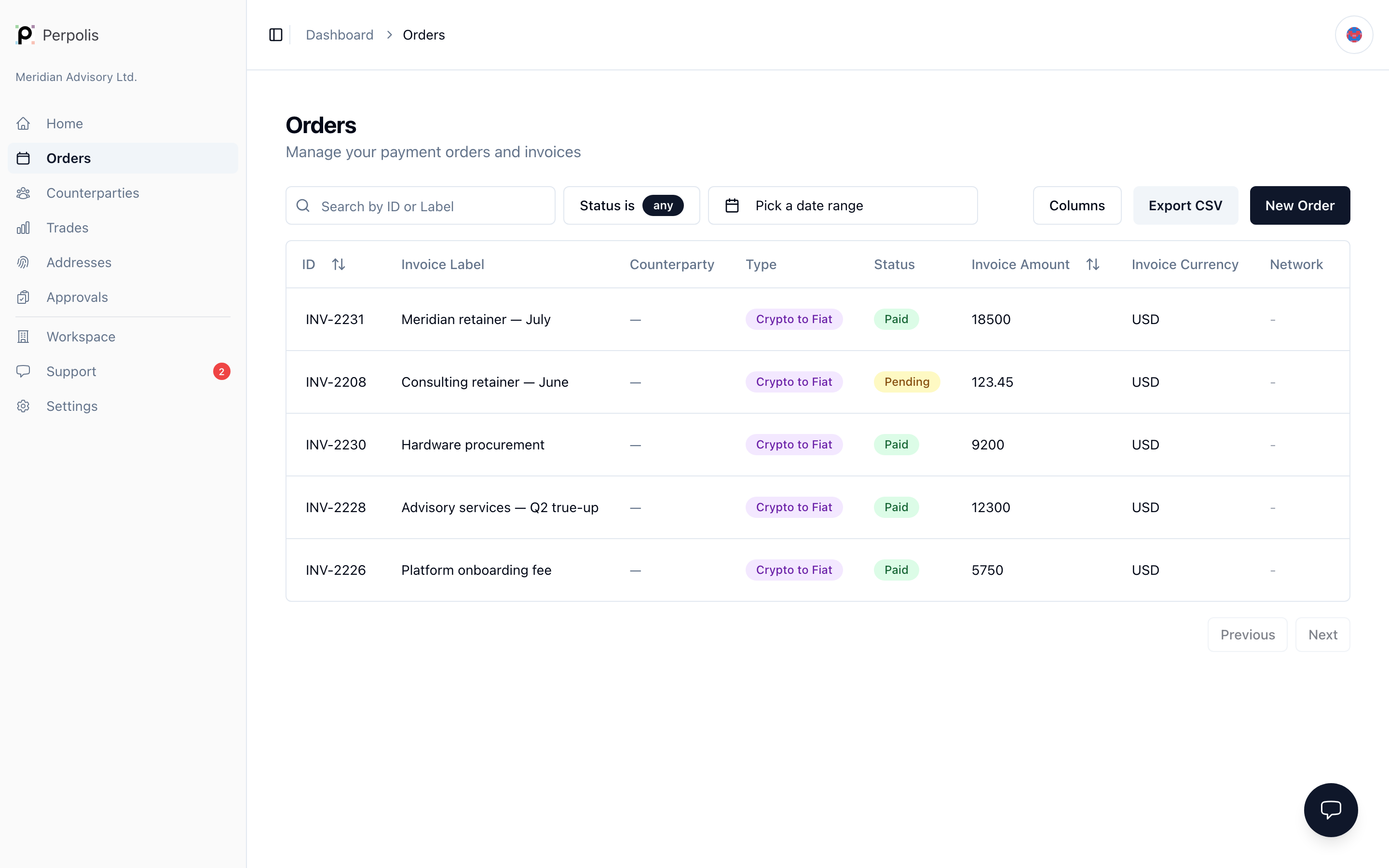 Orders — /dashboard/orders