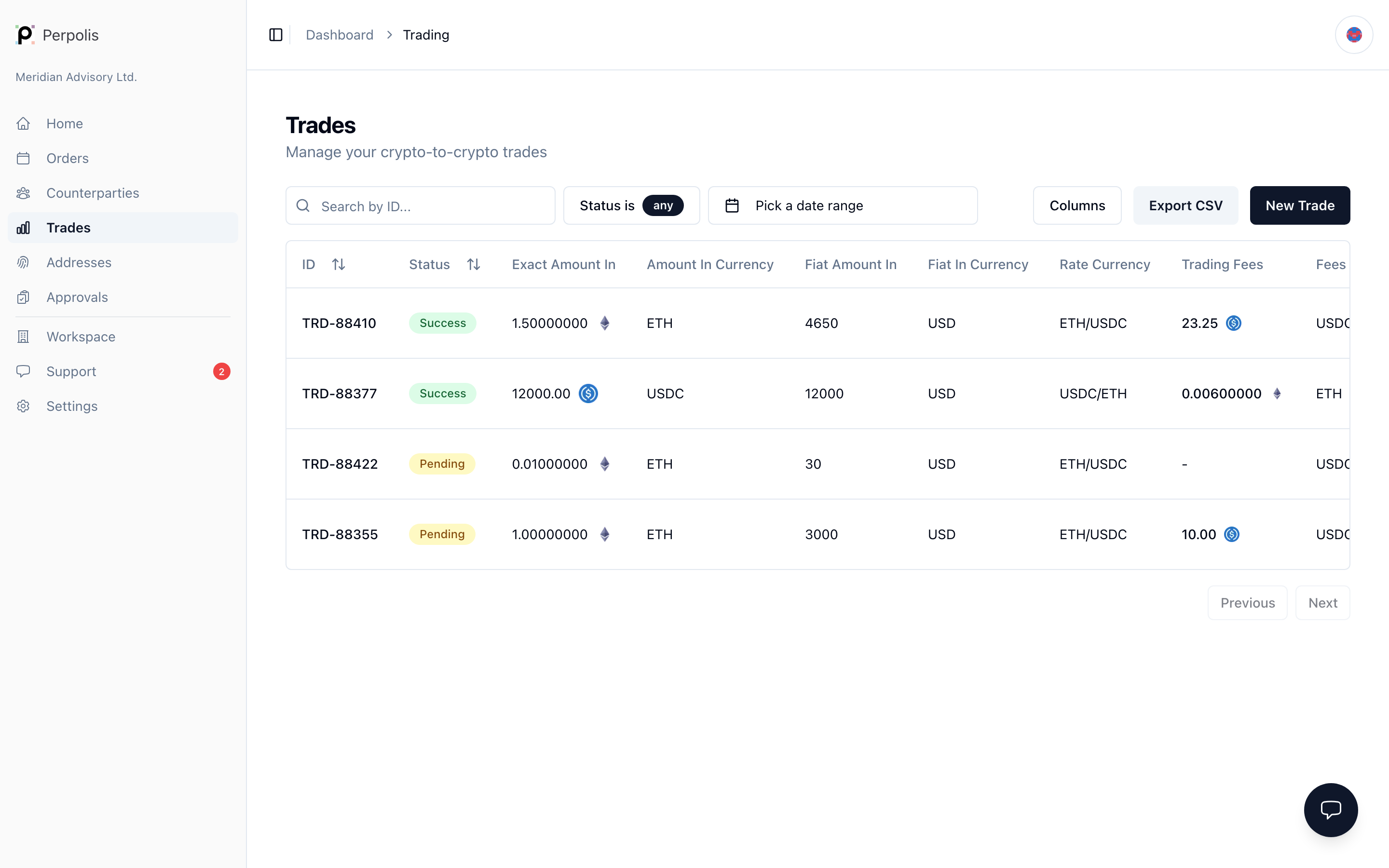 Trades — /dashboard/trading